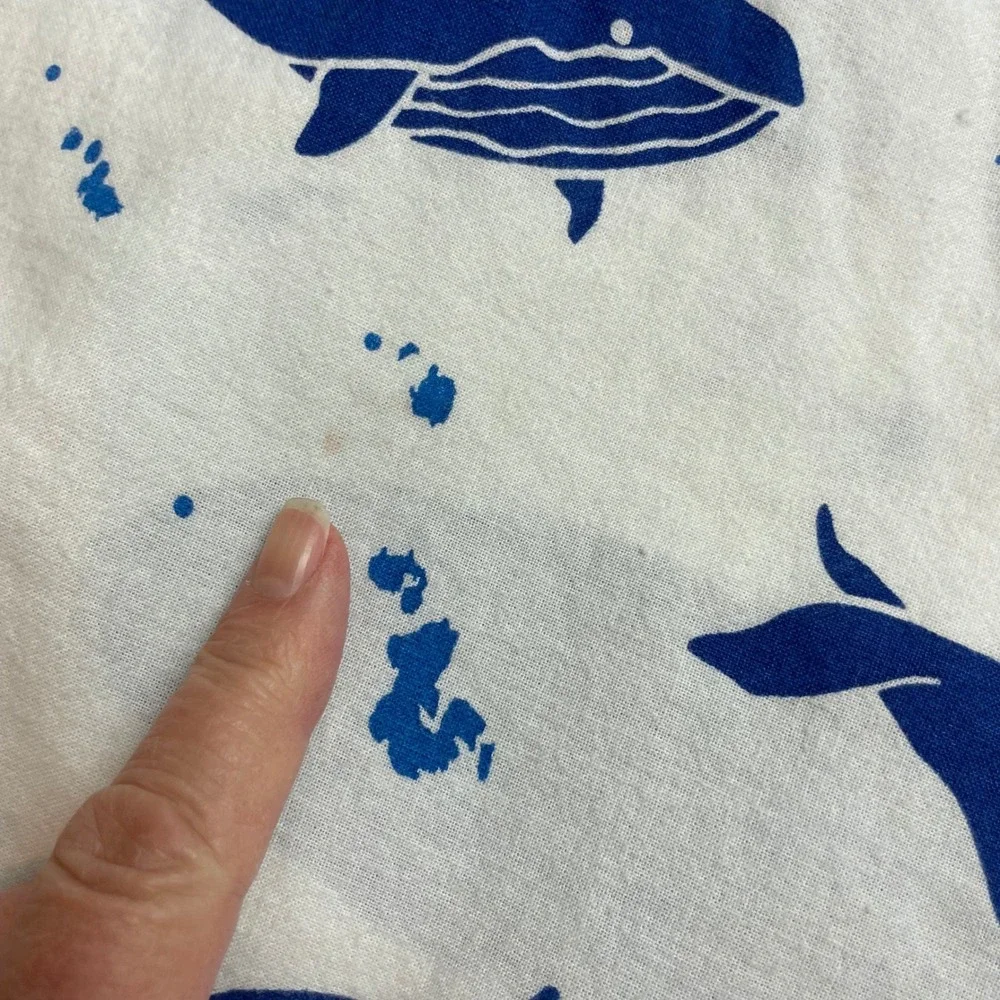 Ikea Blavingad Whale Duvet Cover Pillowcase Size Twin White Blue